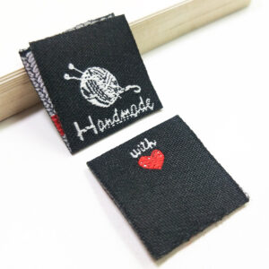 hand made with love woven labels