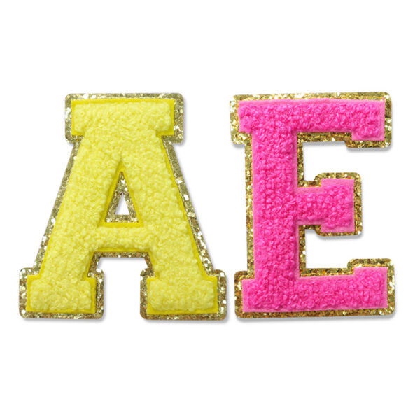 wholesale custom chenille letter patches Self Adhesive for cloting