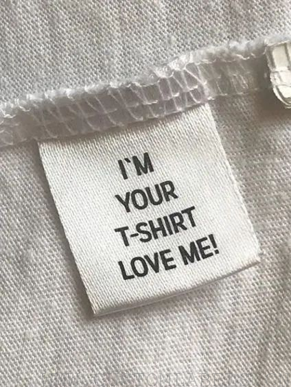 woven label slogan