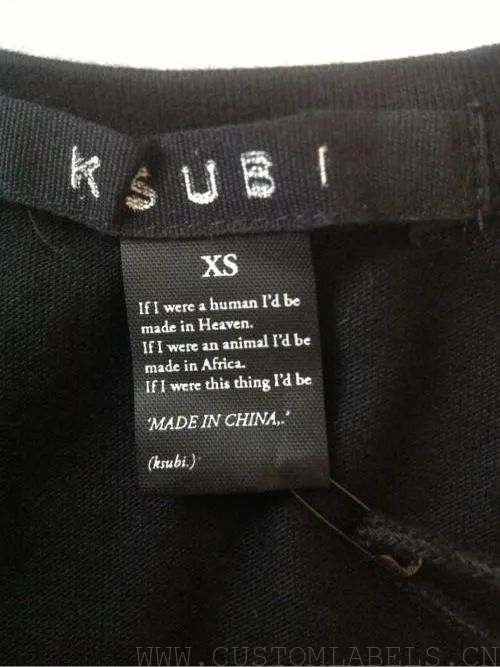 woven label slogan